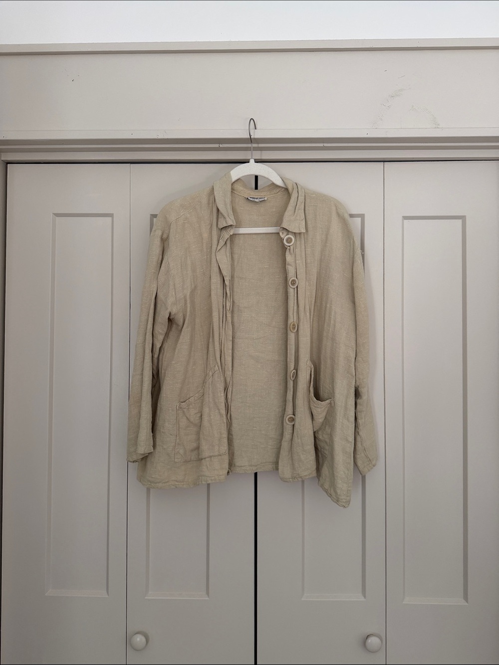 Beige Lightweight Button-Front Shirt
